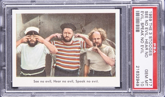 1959 Fleer "Three Stooges" #17 "See No Evil… " – PSA GEM MT 10